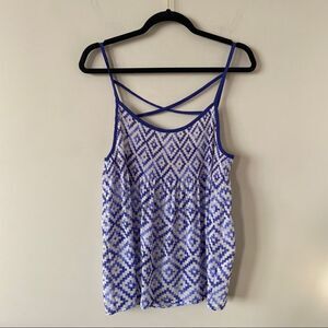 PRINCESS Vera Wang -Top Pleated Cross Strap Tank